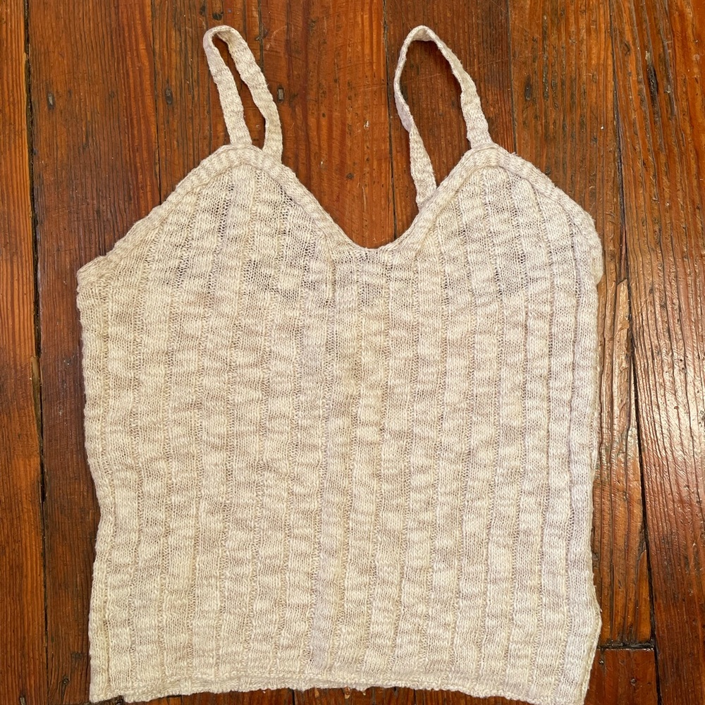 Knit ribbed sweater tank
